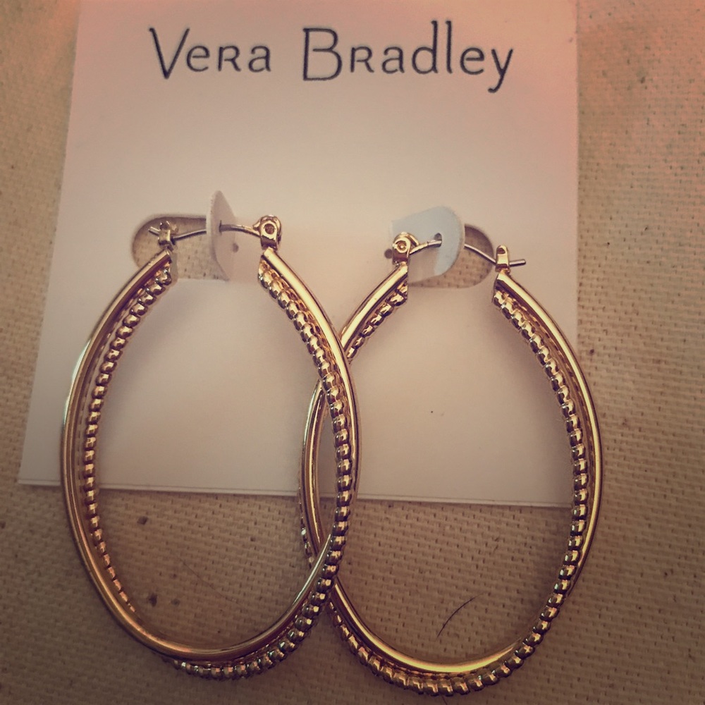 🆕Vera Bradley gold hoop earrings-NEW!